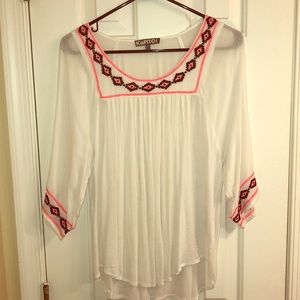 White Flowy Summer Top